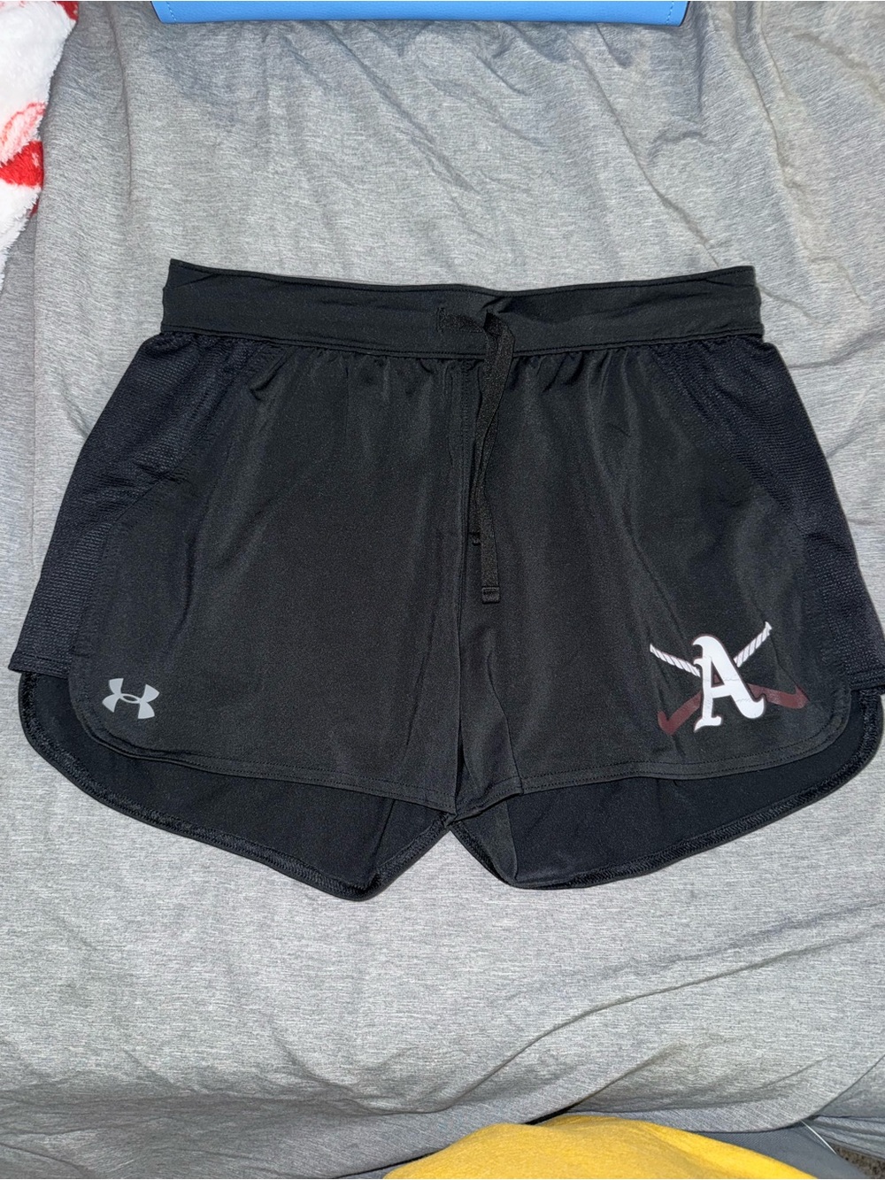 Under Armour Black Women's Athletic Shorts with Team Graphic
